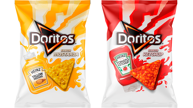 Doritos e Heinz lançam sabores Ketchup e Mostarda