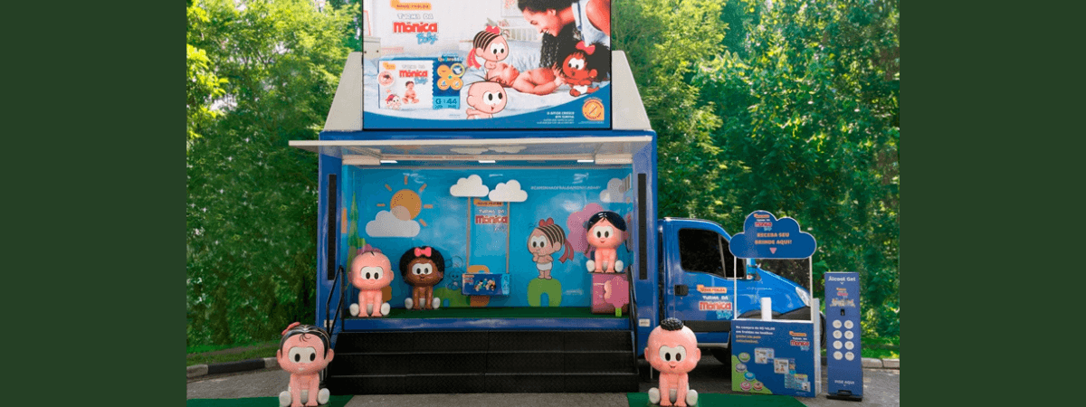 Caminhão da Turma da Mônica Baby distribuirá amostras de fraldas e lenços