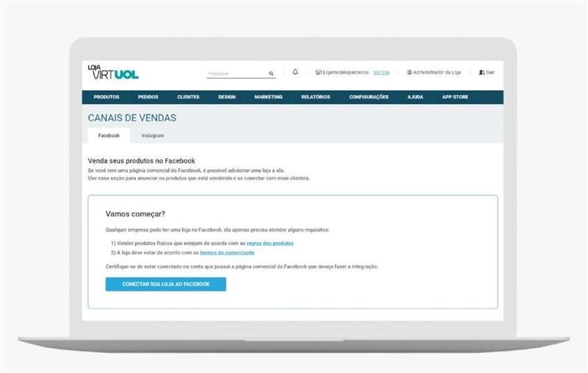 Clientes da Loja VirtUOL poderão integrar produtos no Facebook e Instagram