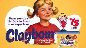 Claybom celebra 75 anos com campanha de inspiração retrô e nova embalagem comemorativa