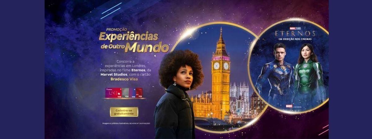 Bradesco lança campanha baseada no filme ‘Eternos’, da Marvel