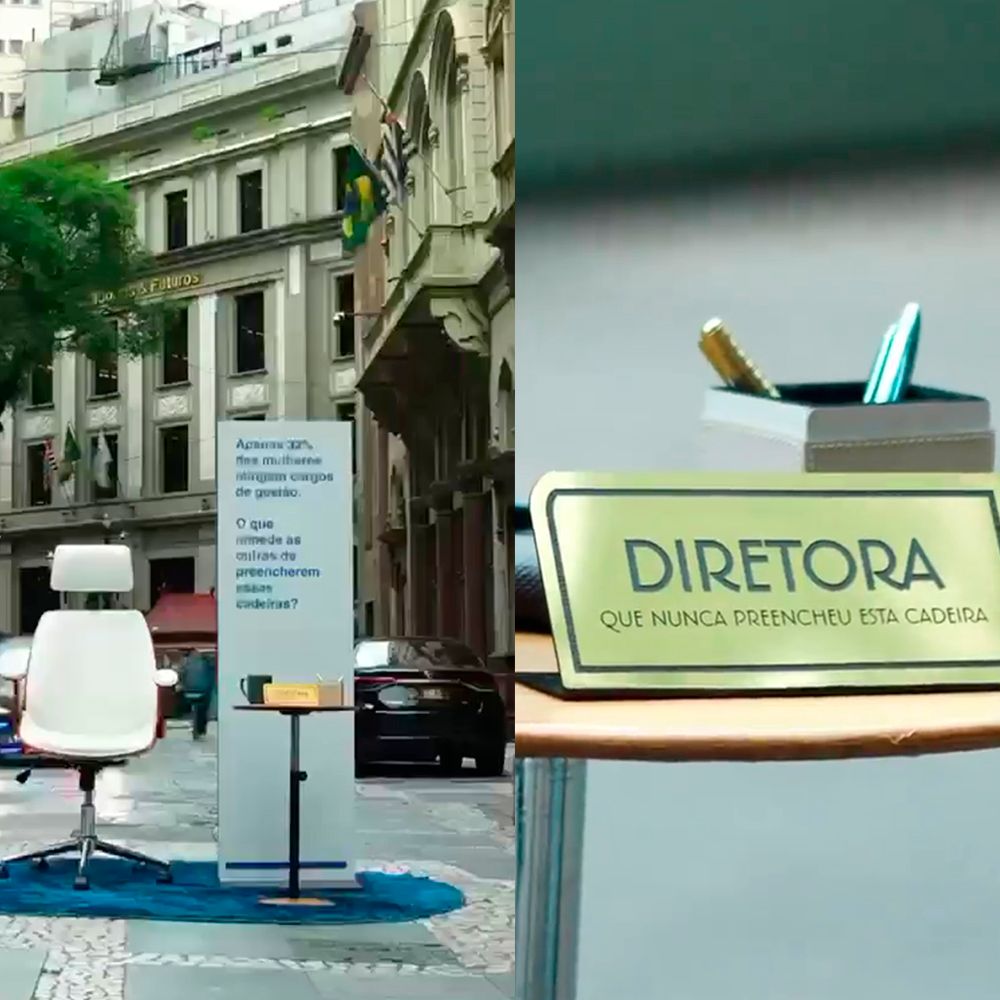 LinkedIn critica desigualdade com cadeiras vazias