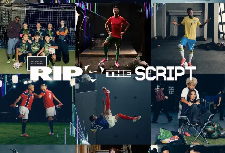 Nike lança campanha “Rip the Script” para celebrar o futebol intuitivo e a conexão com a cultura urbana