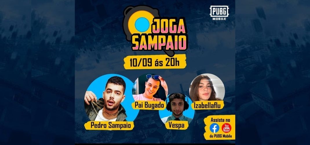 Pedro Sampaio vai jogar PUBG MOBILE ao vivo hoje