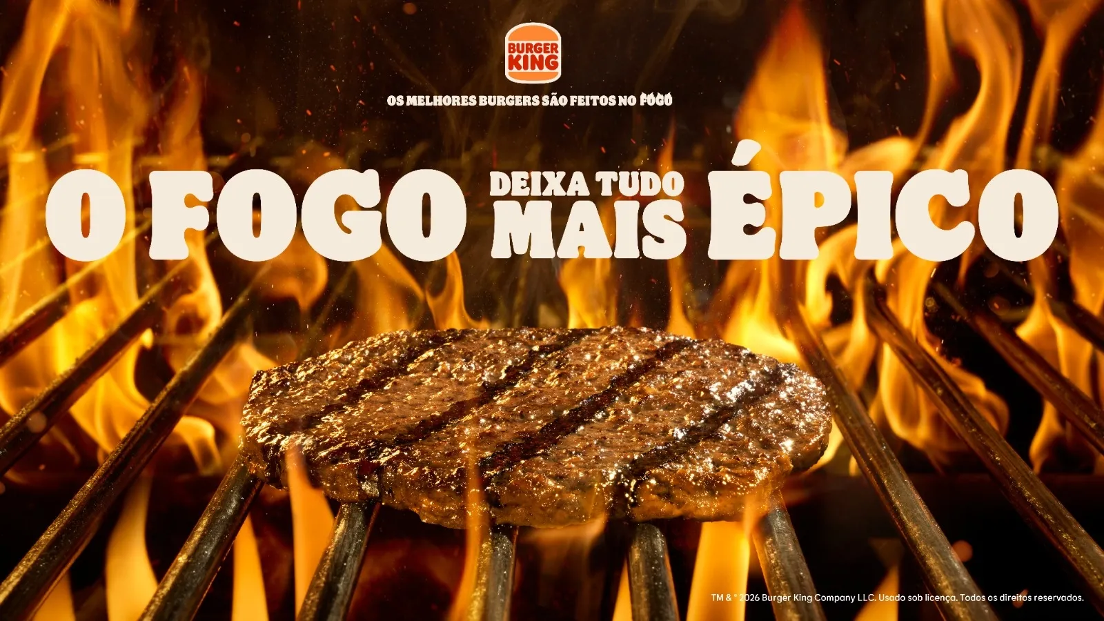 Burger King lança campanha global focada no sabor do preparo grelhado no fogo