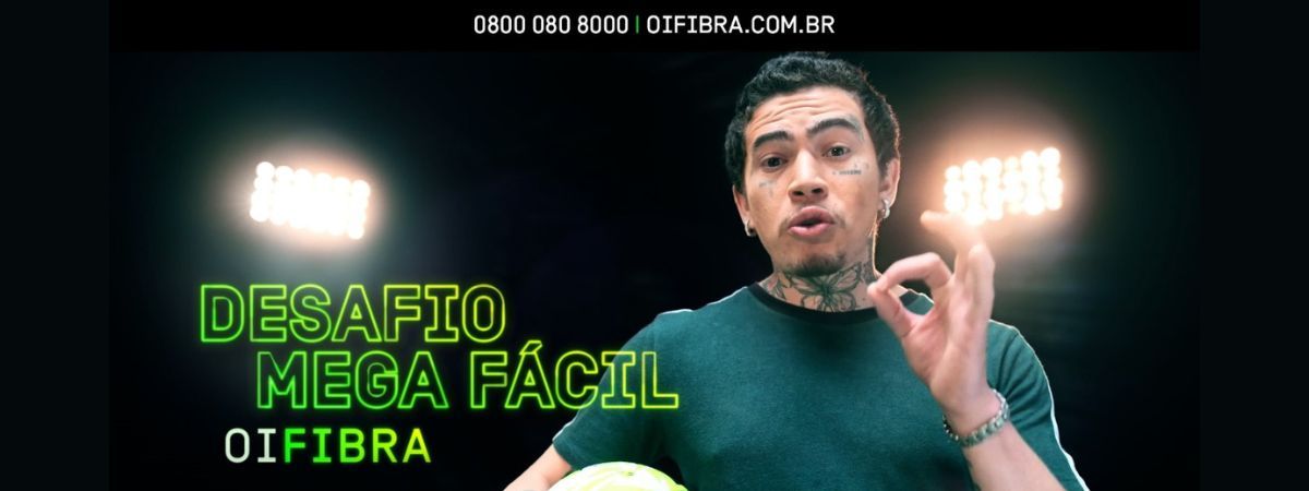 Oi Fibra traz Whindersson Nunes na pele de um jogador de futebol