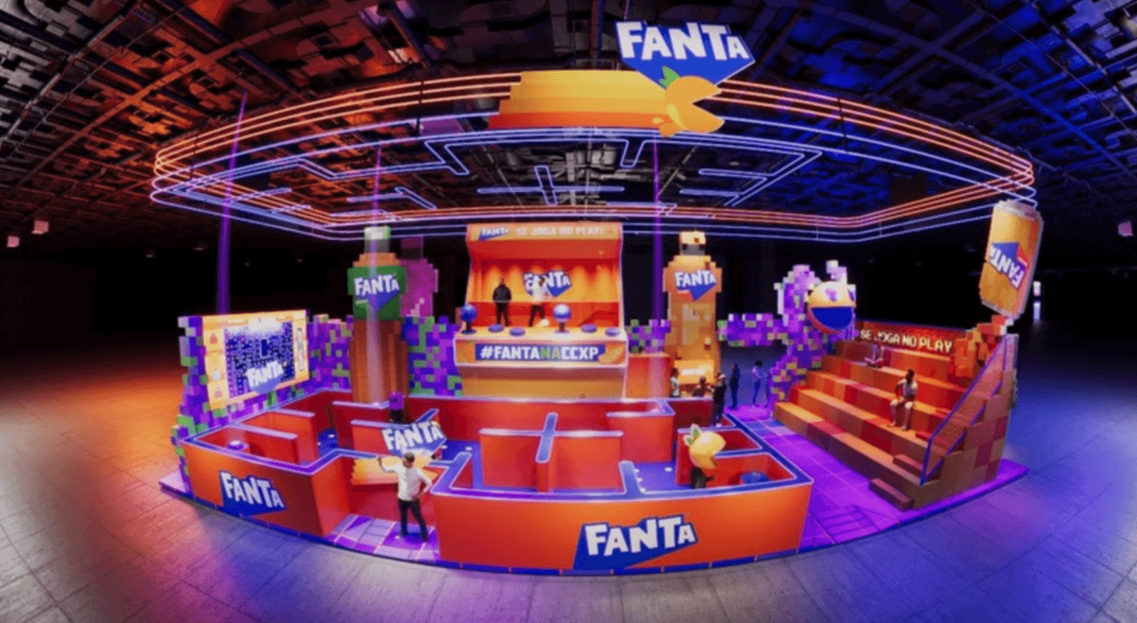 Fanta recria mundo de Pac-Man na CCXP23 com live game