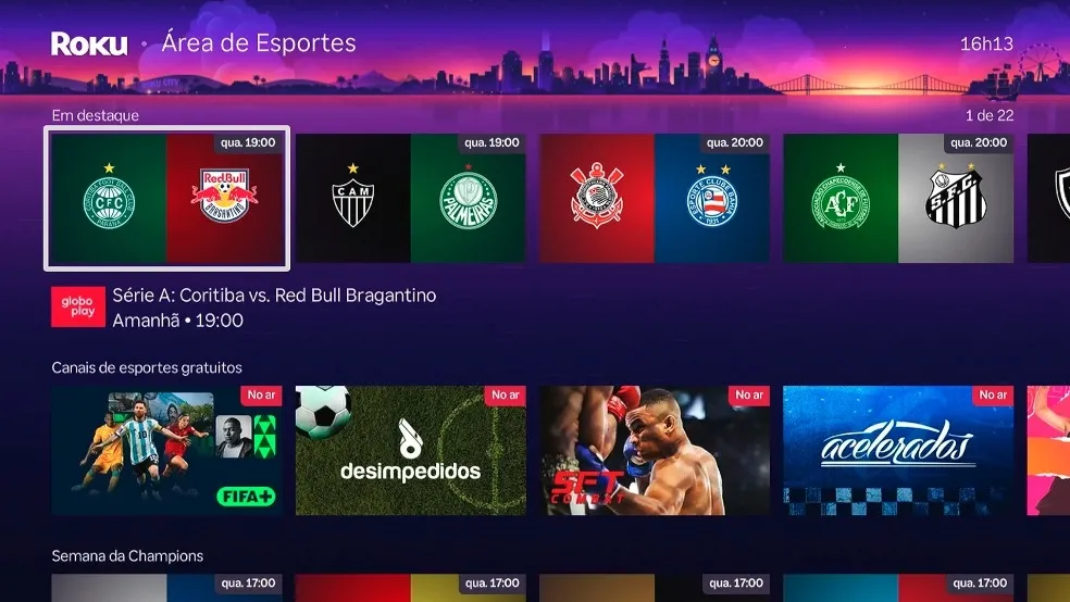 TVs Philco integram novo hub de esportes da Roku para facilitar a jornada do torcedor em 2026