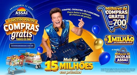 Assaí traz Rodrigo Faro de volta em campanha de 52 anos com R$ 15 milhões em prêmios
