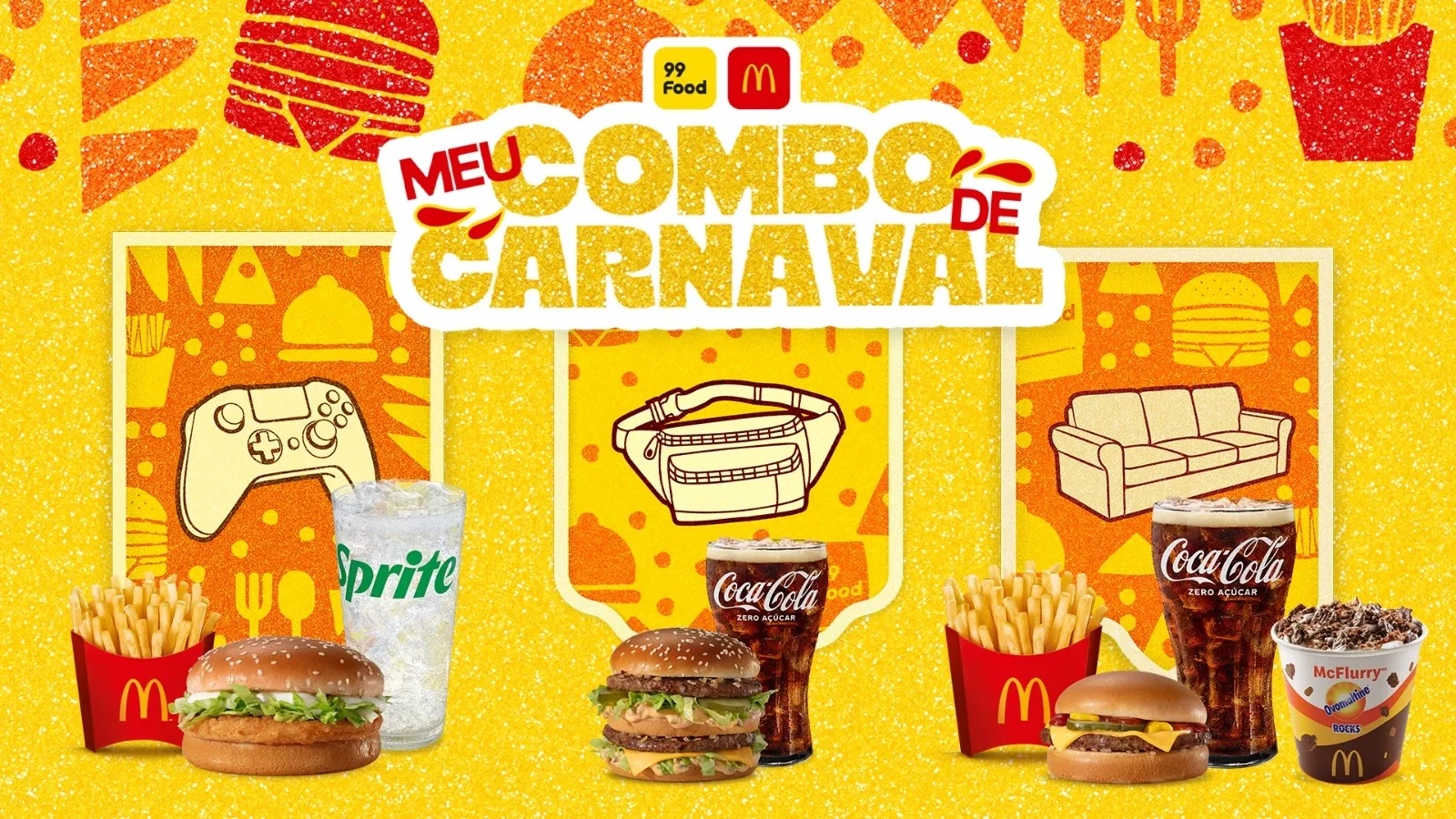 99Food e McDonald’s lançam primeira campanha conjunta focada nos perfis do Carnaval 2026