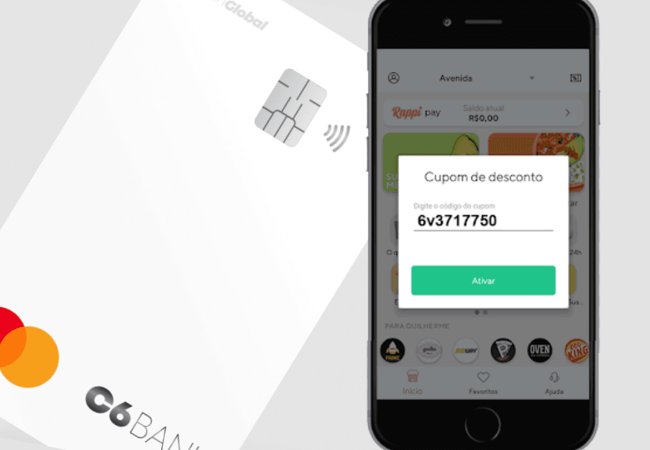 C6 Bank e Mastercard dão desconto e gorjeta a entregadores da Rappi