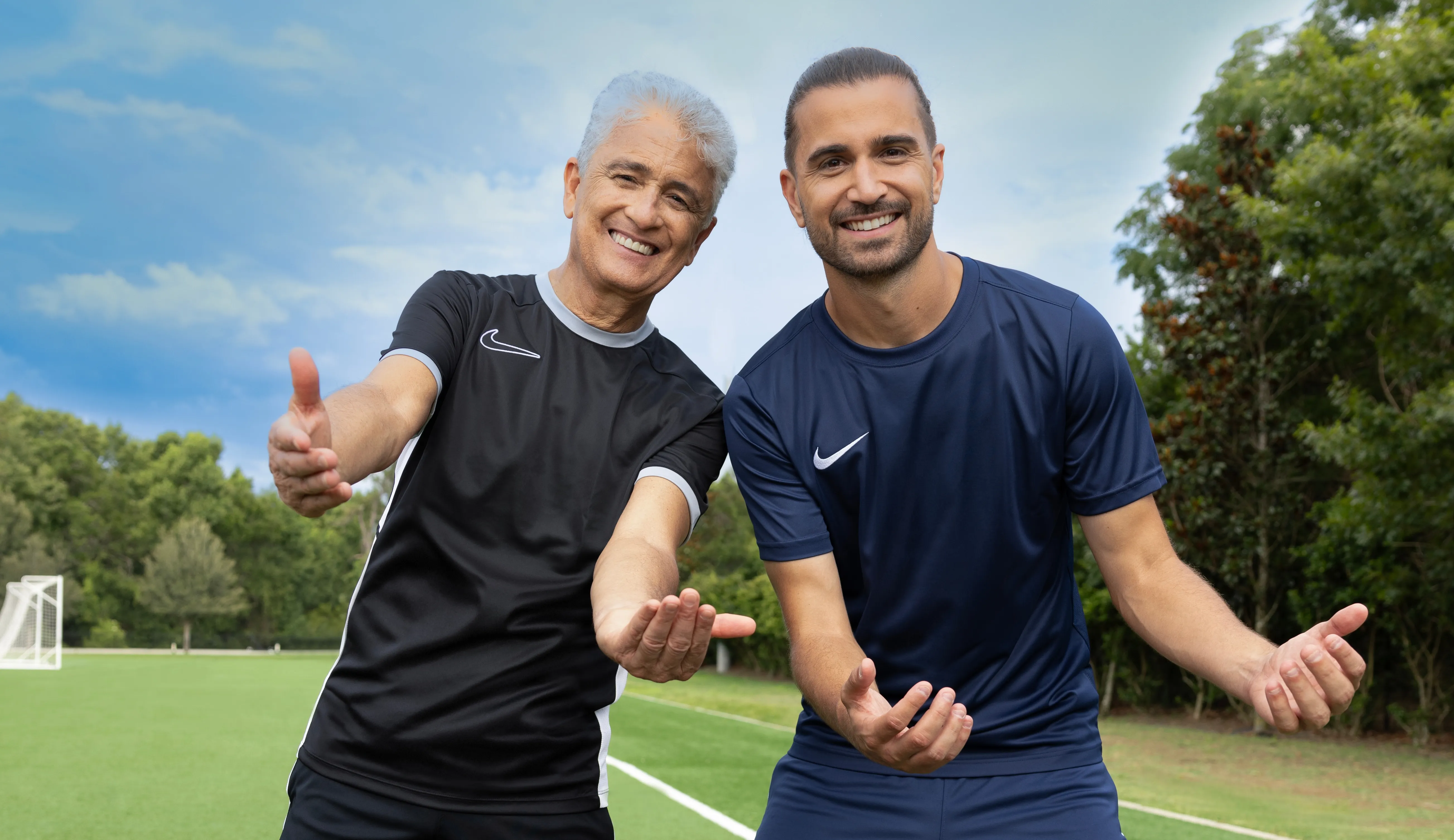 Centauro reúne Bebeto e Mattheus Oliveira em campanha de Dia dos Pais focada no esporte como elo geracional