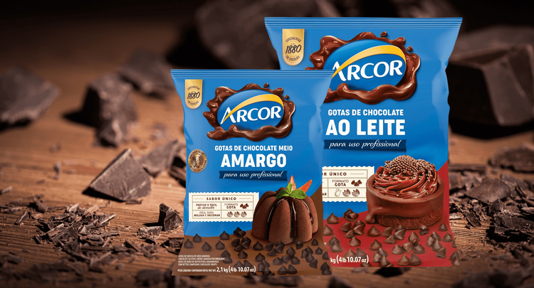 Arcor amplia presença na confeitaria profissional com gotas de chocolate