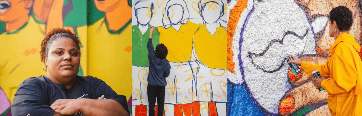 Rappi resgata história do futebol feminino brasileiro em HQs grafitadas nas lojas