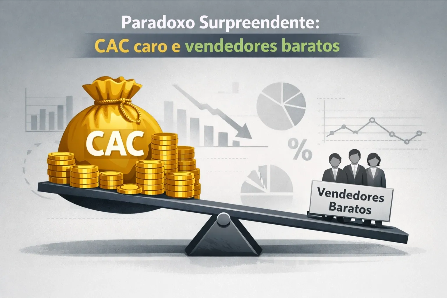 O Paradoxo Surpreendente: CAC caro e vendedores baratos