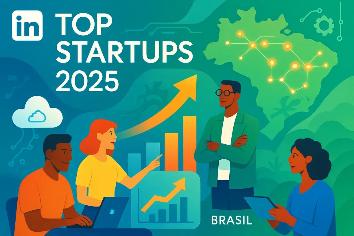 LinkedIn revela as 20 startups que mais crescem no Brasil em 2025