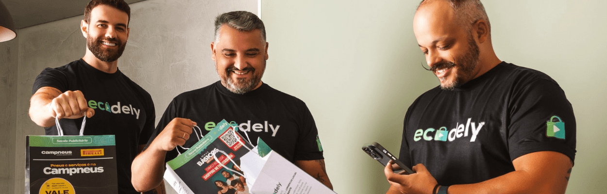 Ecodely transforma sacolas em mídia para anunciantes