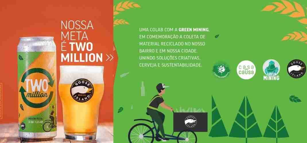 Goose Island cria cerveja para celebrar duas mil toneladas de embalagens recolhidas em programa de logística reversa da Green Mining