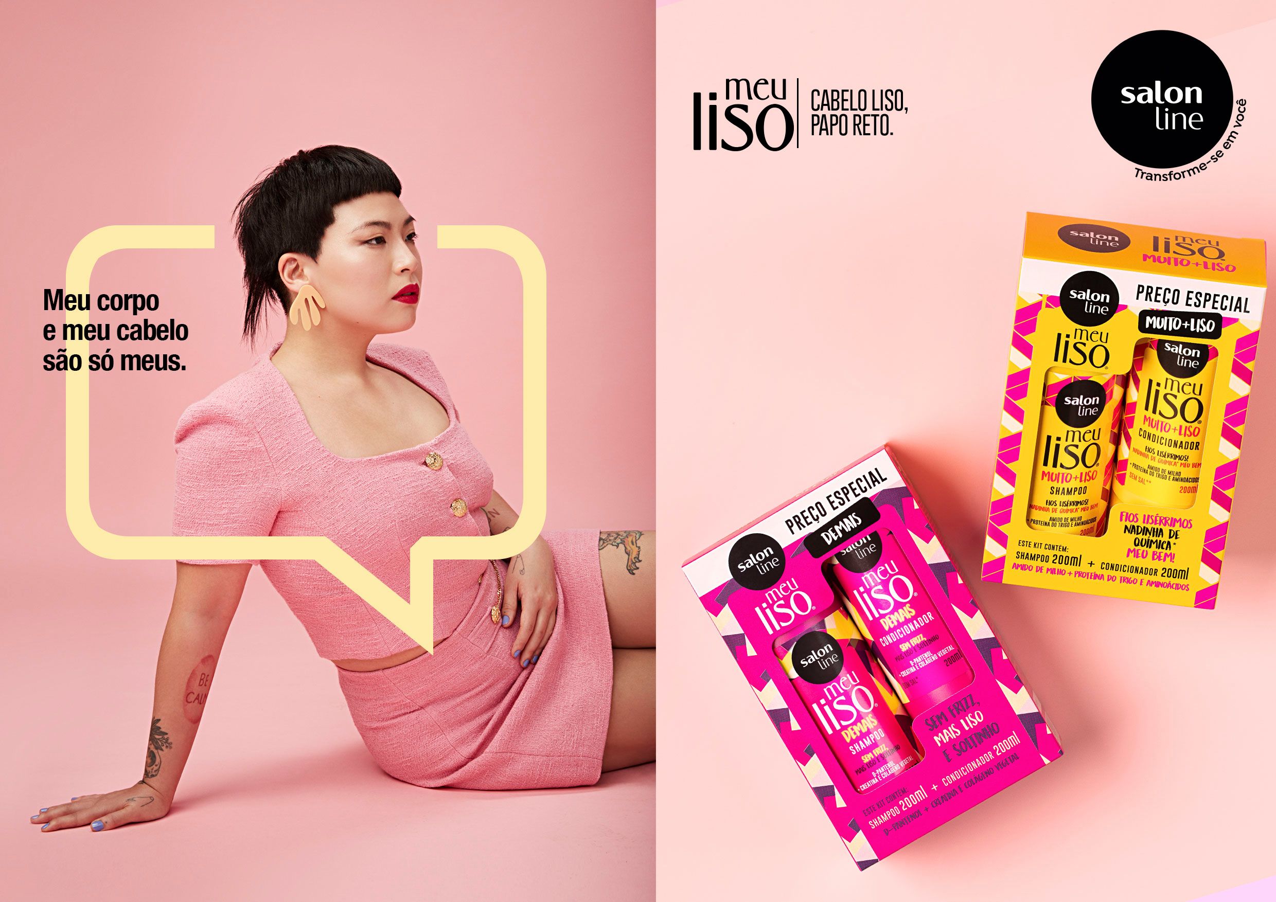 Salon Line lança nova campanha “Meu Cabelo é Liso e o Papo é Reto”