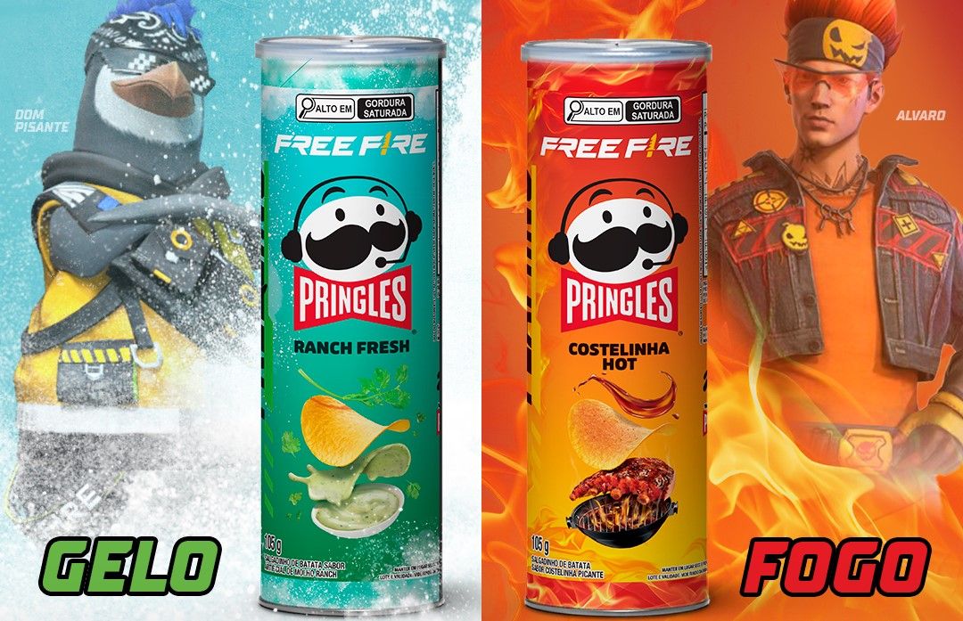Pringles comemora três anos de parceria com Free Fire