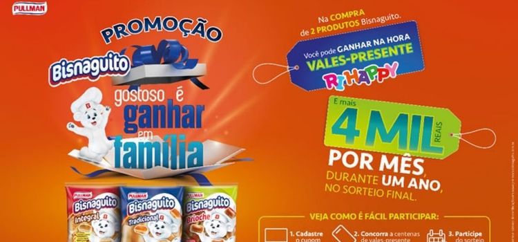 Pullman e Plusvita lançam promoção de Bisnaguito “Gostoso é ganhar em família”