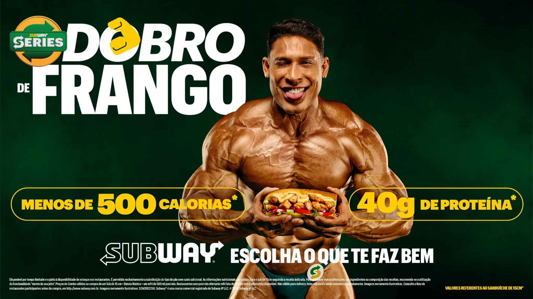 Subway escala Ramon Dino e provoca KFC e McDonald’s em nova estratégia de posicionamento no Brasil