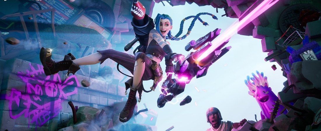 Jinx, campeã de League of Legends, chega ao Fortnite
