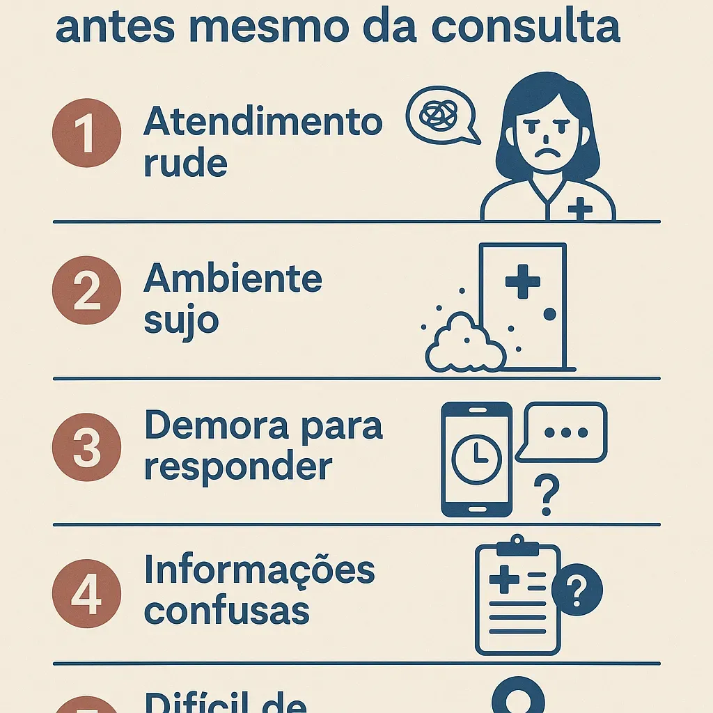 Os 5 maiores erros que afastam pacientes antes mesmo da consulta