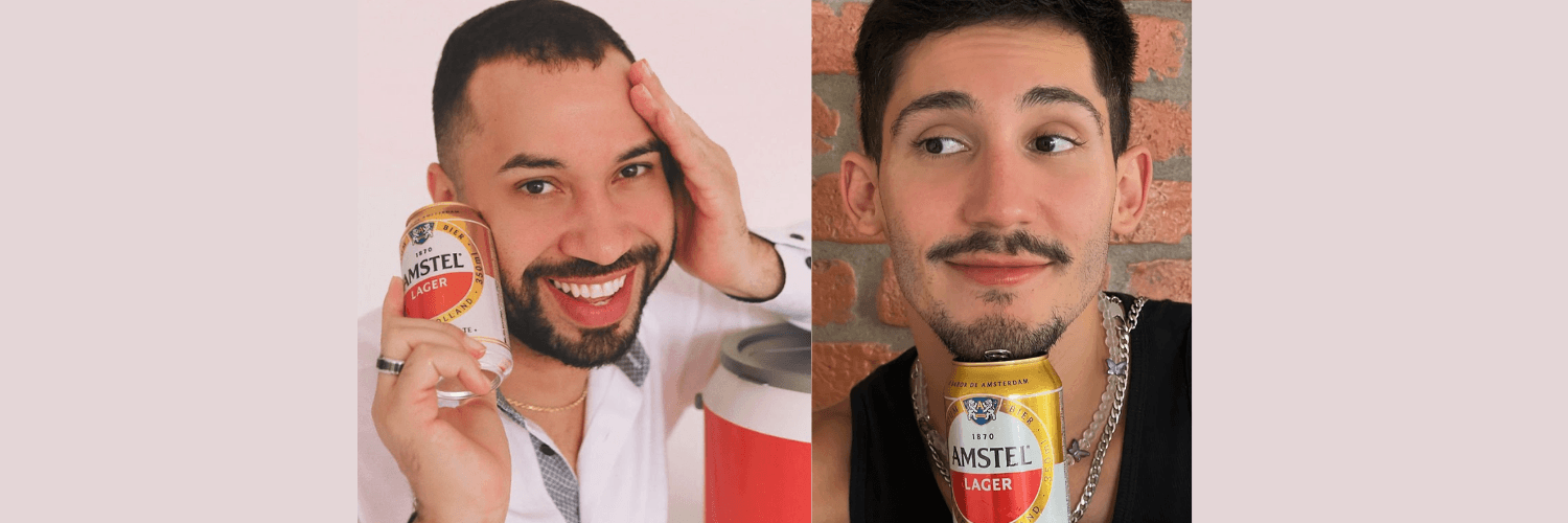 Amstel faz ativação no BBB 22 com Gil do Vigor e Vittor Fernando