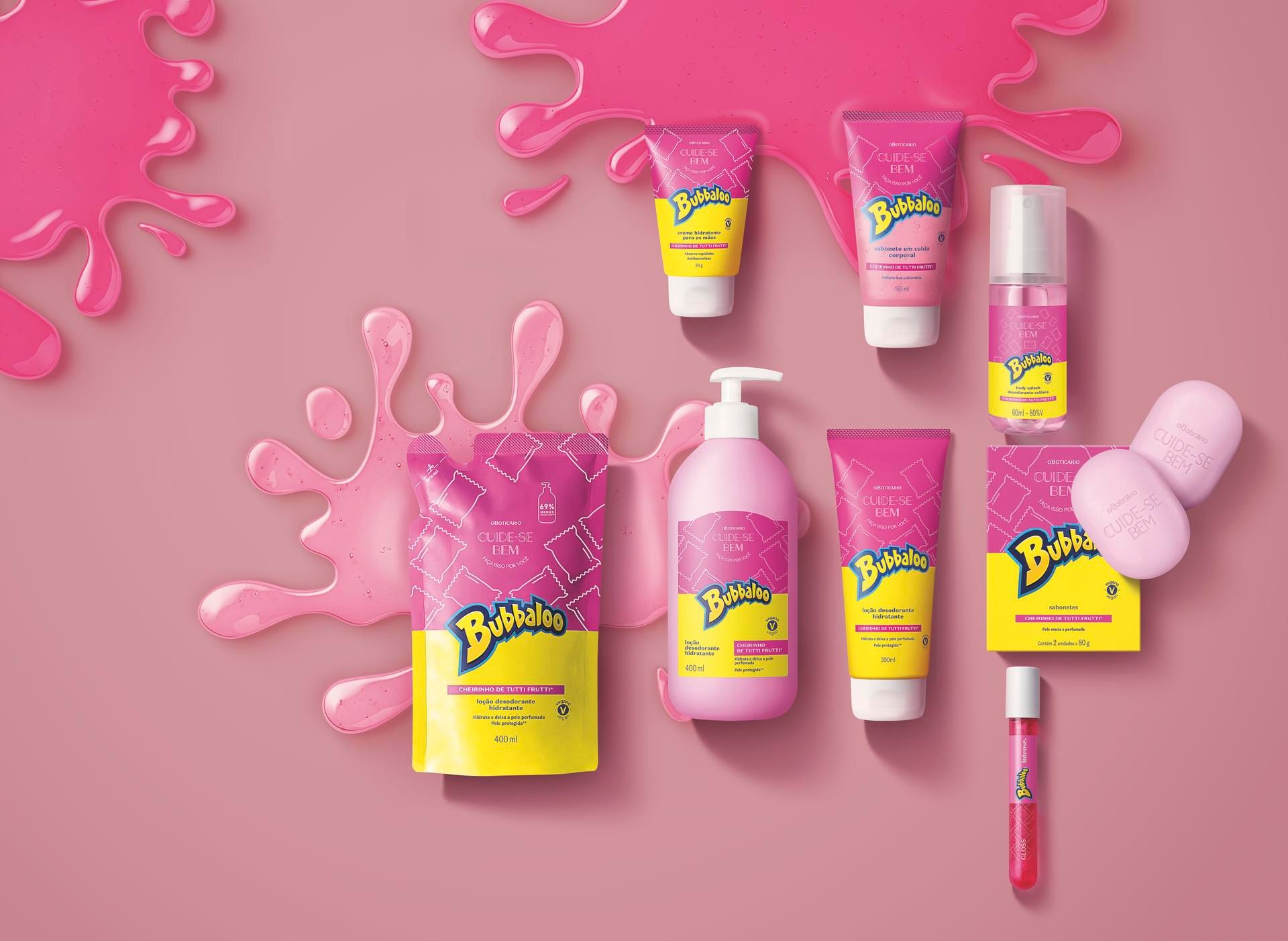 Boticário lança linha de produtos inspirados no chiclete Bubbaloo