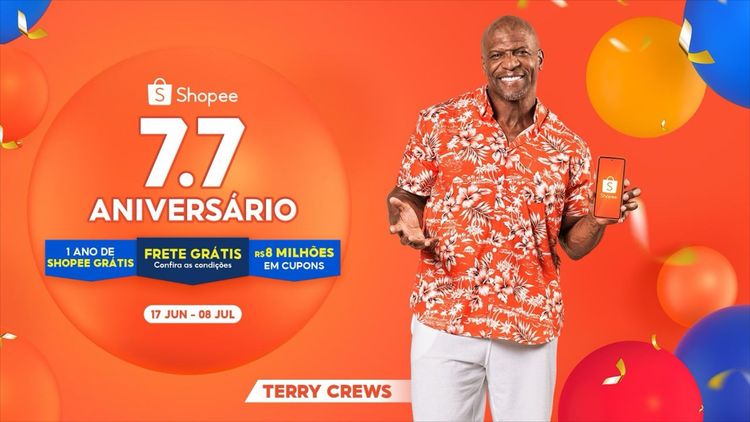 Terry Crews estrela nova campanha de aniversário da Shopee