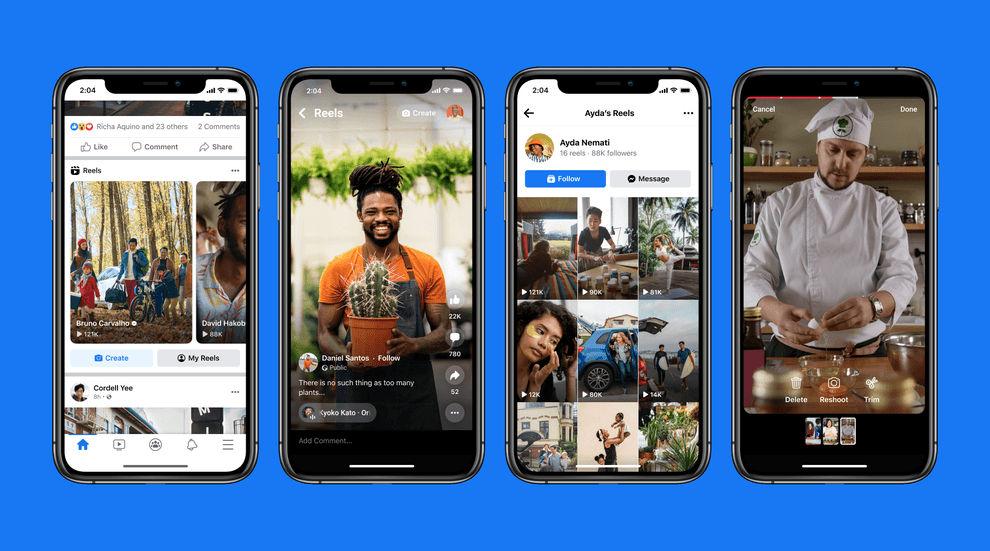 Facebook começa a testar Reels na plataforma