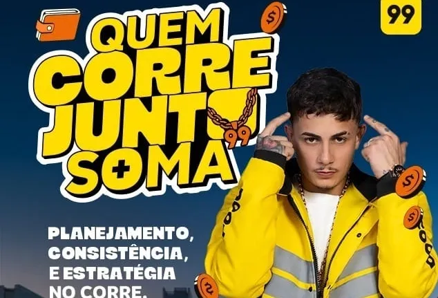 99 lança campanha "Quem Corre Junto Soma" com MC Hariel e reforça benefícios para entregadores