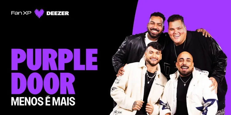 Deezer leva o Purple Door a Brasília com show exclusivo do grupo Menos É Mais