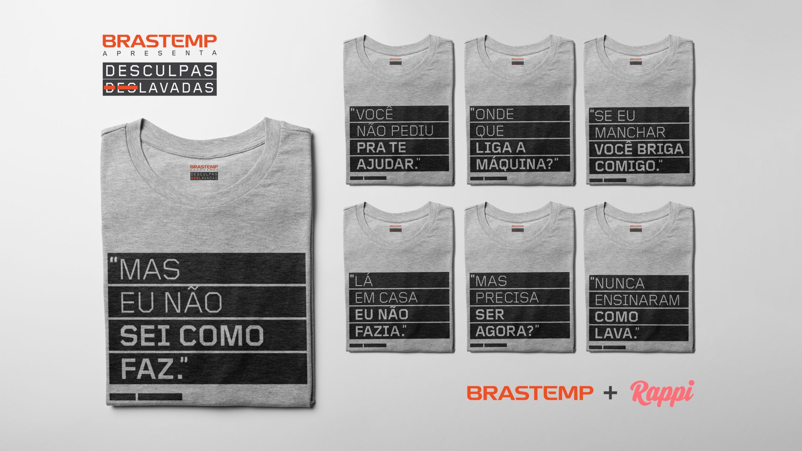 Brastemp e Rappi distribuem camisetas com “desculpas deslavadas”
