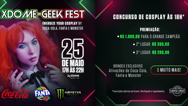 Xdome Gamer Lab e FEMSA organizam concurso de Cosplay para o Dia do Orgulho Geek