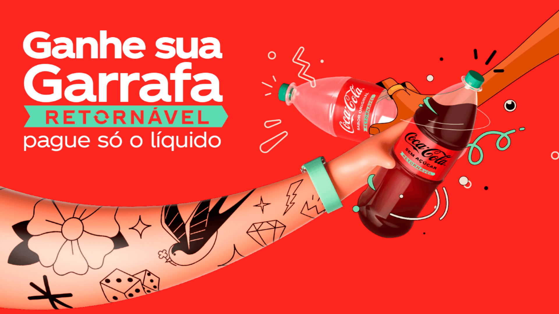 Coca-Cola lança campanha para incentivar uso de garrafas retornáveis no Brasil