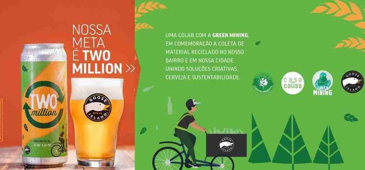 Goose Island cria cerveja para celebrar duas mil toneladas de embalagens recolhidas em programa de logística reversa da Green Mining