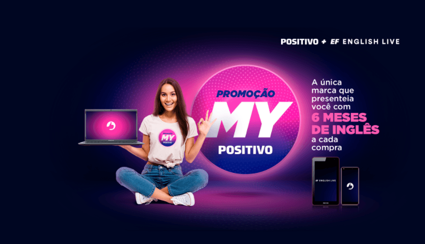 Positivo e English Live presenteiam clientes com curso de inglês