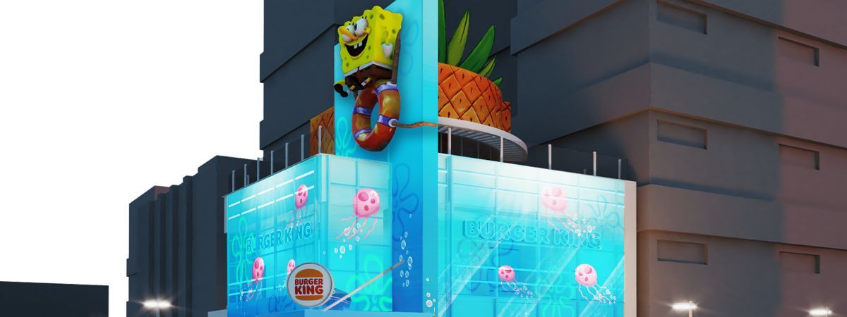 Burger King transforma restaurante em loja temática do Bob Esponja