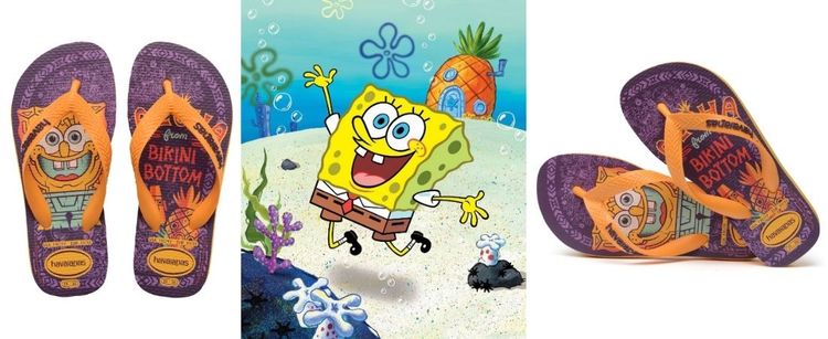 Nickelodeon e Havaianas lançam linha de chinelos Bob Esponja