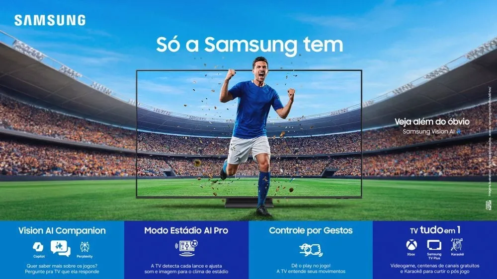 Samsung lança campanha “Só a Samsung Tem” e aposta na Inteligência Artificial para o futebol em 2026