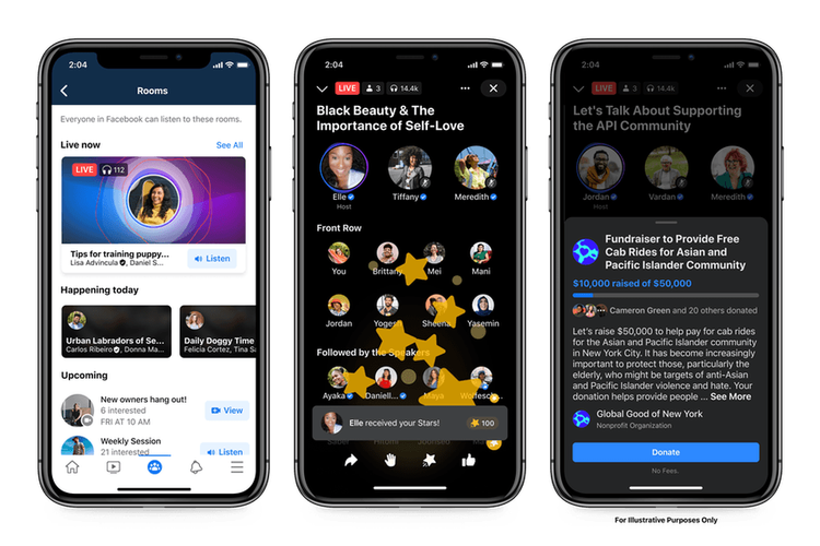 Facebook lança ferramentas para competir com Clubhouse