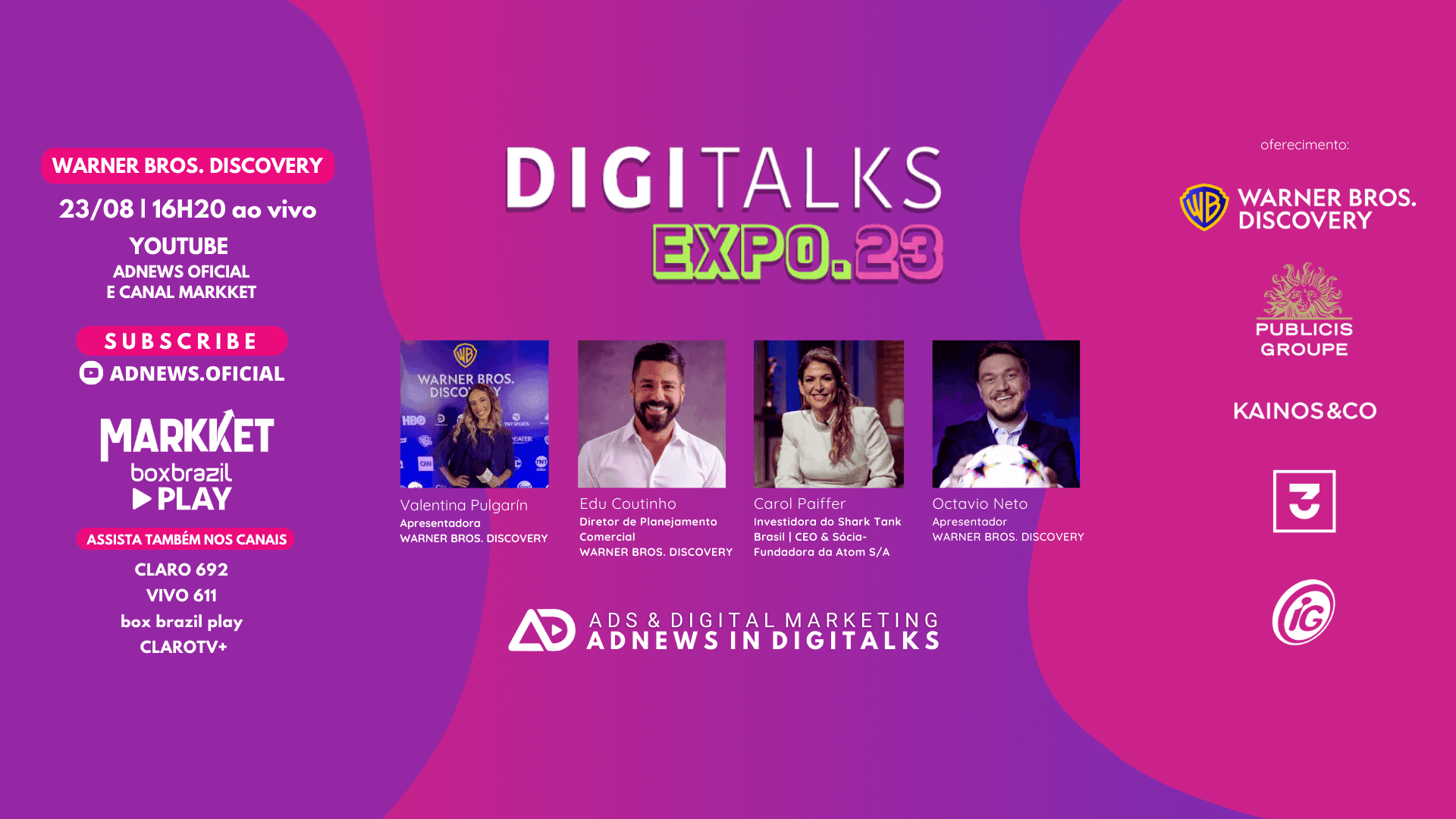 Adnews no Digitalks Expo 2023: Conteúdos Premium; assista ao vivo
