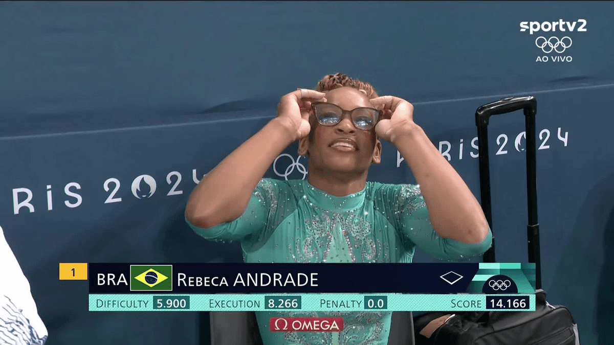 Após meme com miopia, Rebeca Andrade fecha com marca de lentes