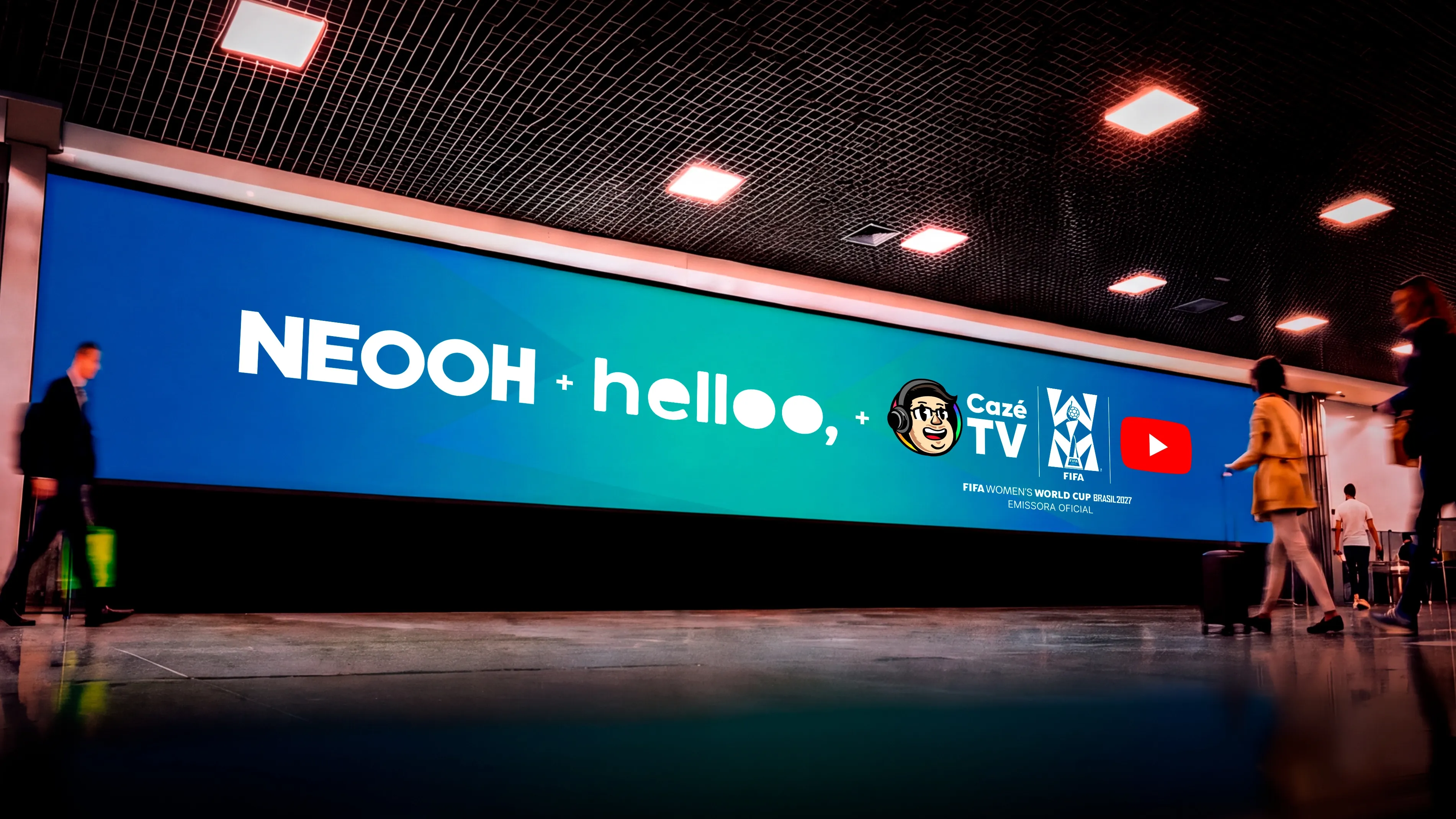 CazéTV, NEOOH e helloo levam Copa do Mundo Feminina 2027 para o OOH