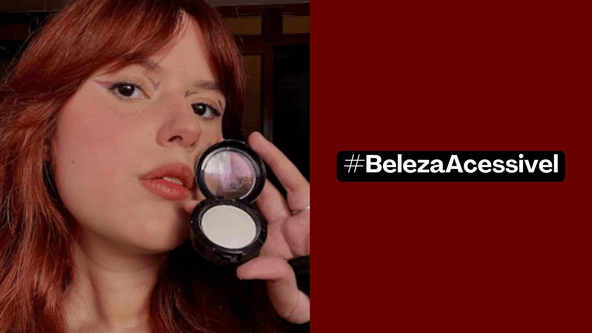 Influenciadora Marina Melo lança campanha por mais acessibilidade na maquiagem 