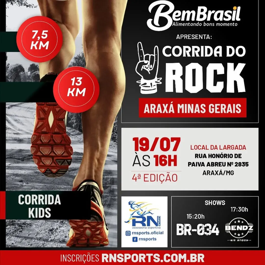Bem Brasil apoia Corrida do Rock em Araxá
