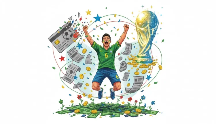 Pesquisa revela que 20% dos brasileiros aceitam se endividar pelo hexacampeonato na Copa do Mundo 2026