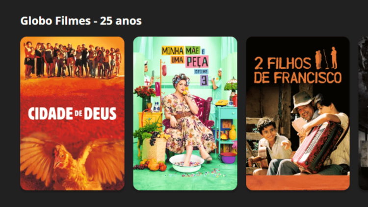 Globo Filmes celebra 25 anos com trilho comemorativo no Globoplay